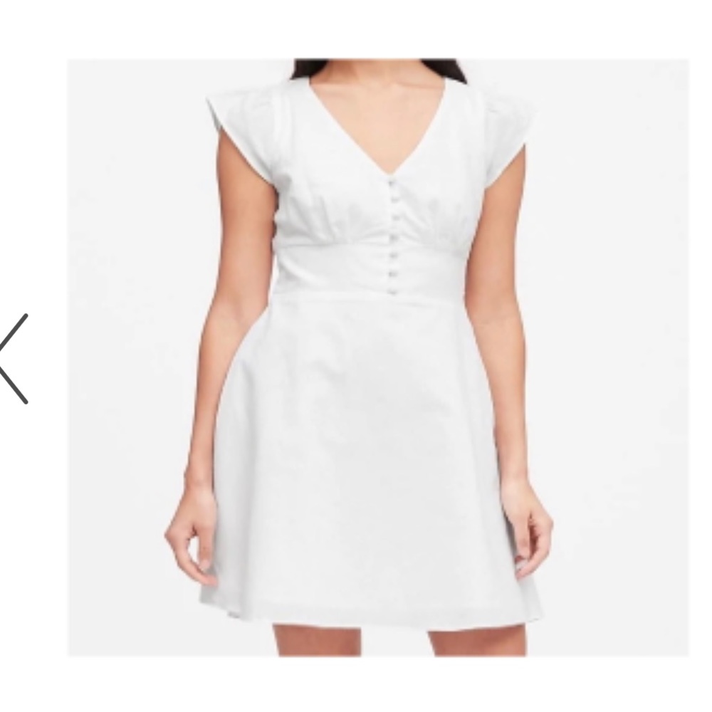 Banana republic white linen dress